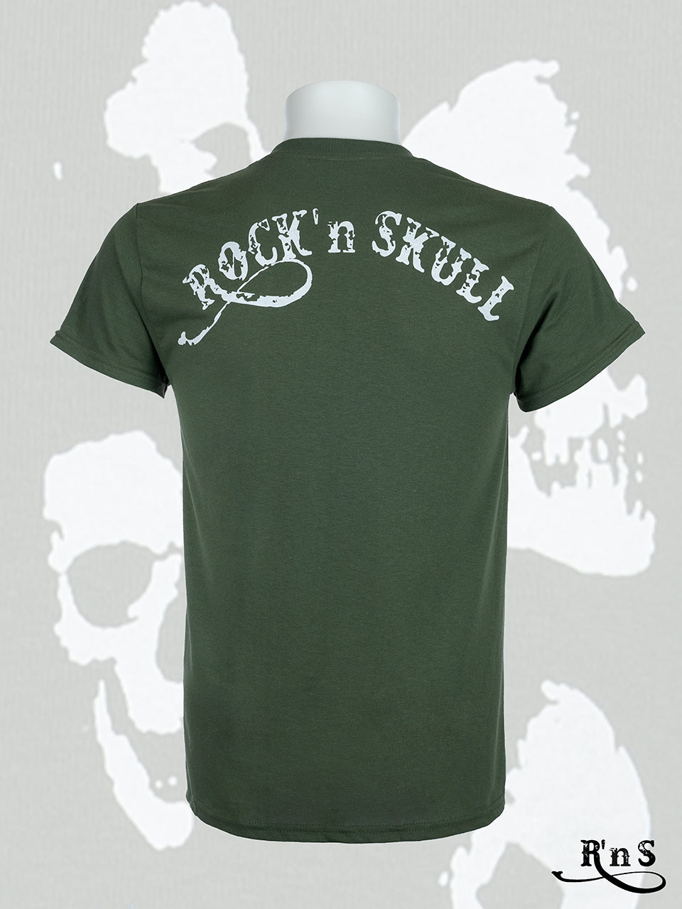 Tee-shirt Homme Rock'n Skull - L'original kaki