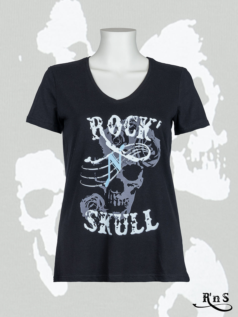 Tee-shirt Femme Rock'n Skull - L'original Noir