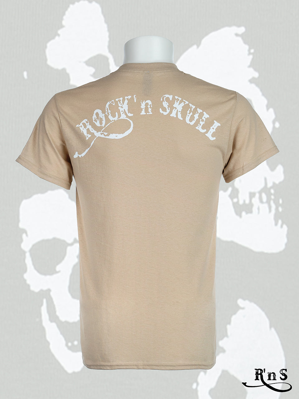 Tee-shirt Homme Rock'n Skull - L'original beige