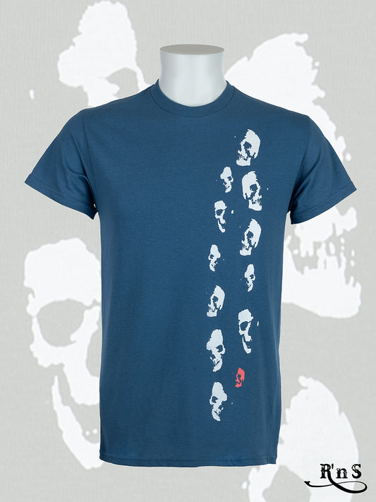 Tee shirt Homme Rock'n Skull - L'original bleu