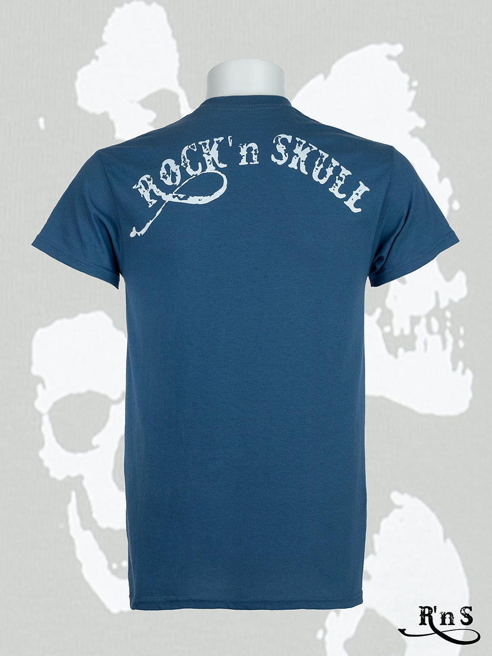 Tee shirt Homme Rock'n Skull - L'original bleu